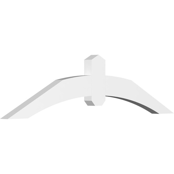 Ekena Millwork Archdale Architectural Grade PVC Gable Bracket, 48"W x 12"H x 2"D x 4"F, 6/12 Pitch GBP048X12X0204ARC00 - main